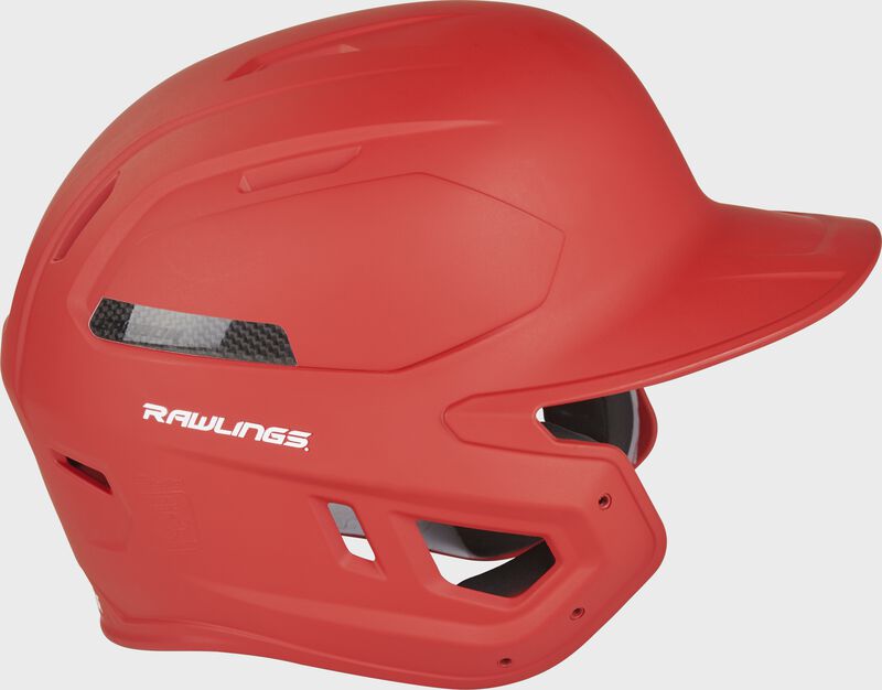 Right-side view of Rawlings Mach Carbon Batting Helmet - SKU: CAR07A loading=