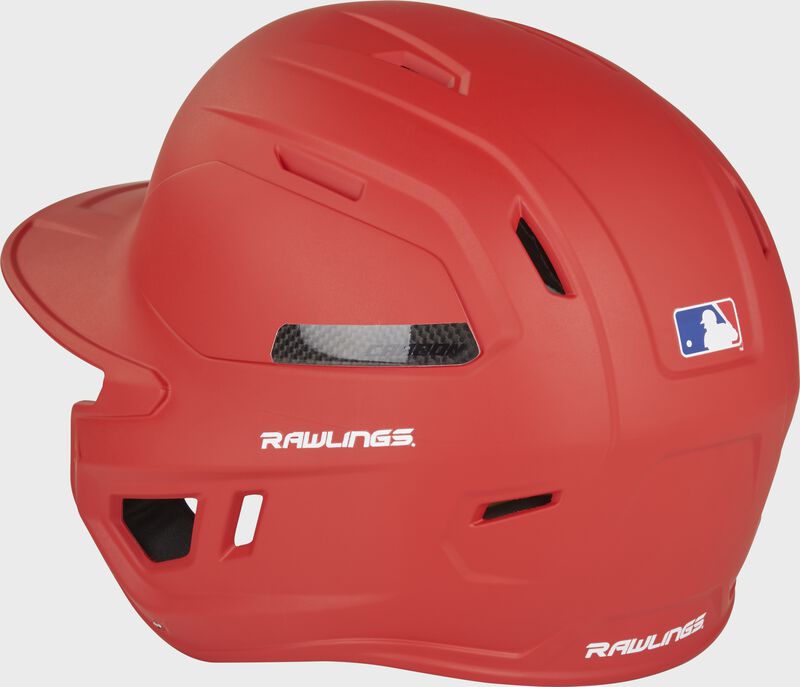 Back left-side view of Rawlings Mach Carbon Batting Helmet - SKU: CAR07A loading=