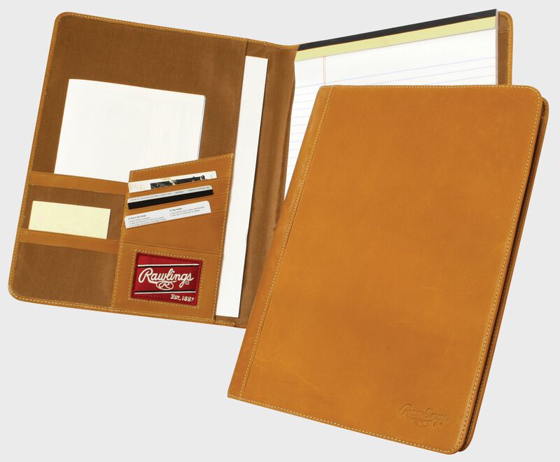 Inside and front cover view of a Heart of the Hide Portfolio | SKU:HOHPFT loading=