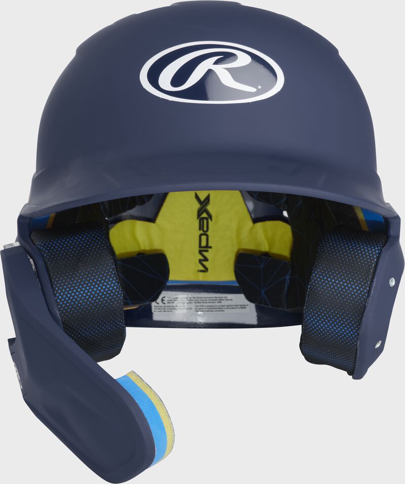 Front view of Rawlings Mach Carbon Batting Helmet - SKU: MAAL loading=