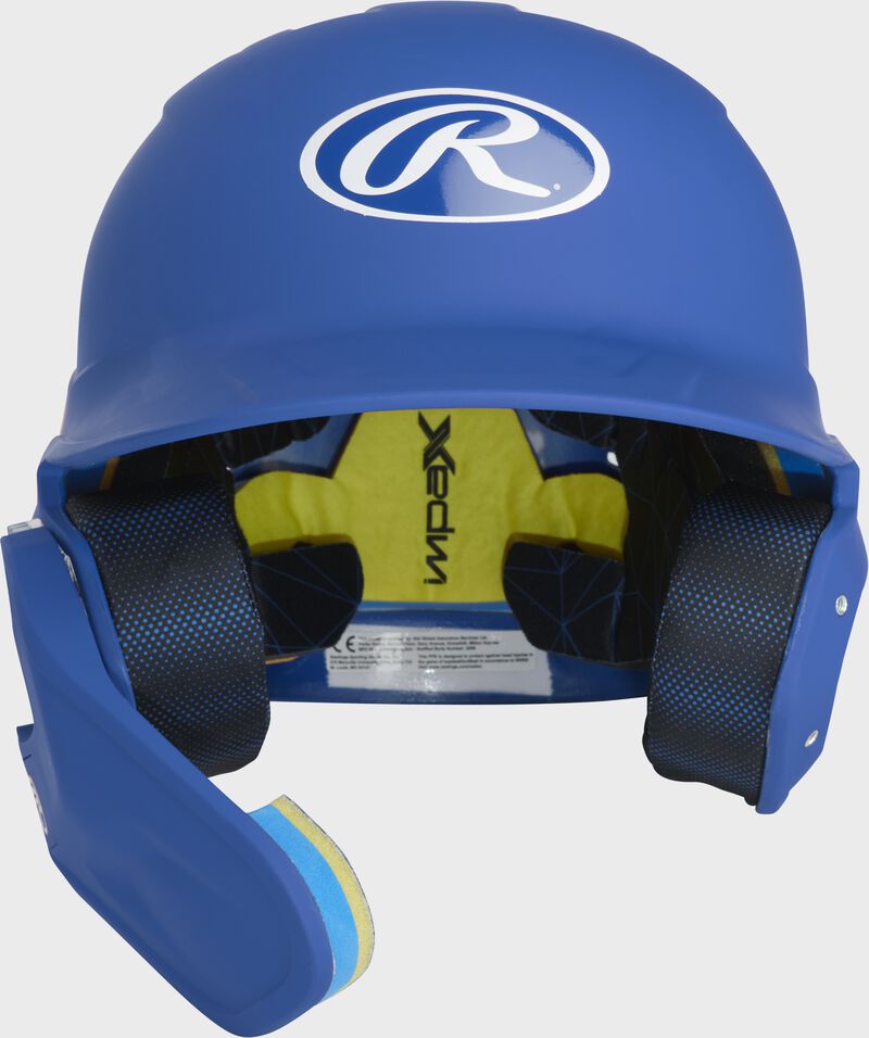Front view of Rawlings Mach Carbon Batting Helmet - SKU: MAAL loading=