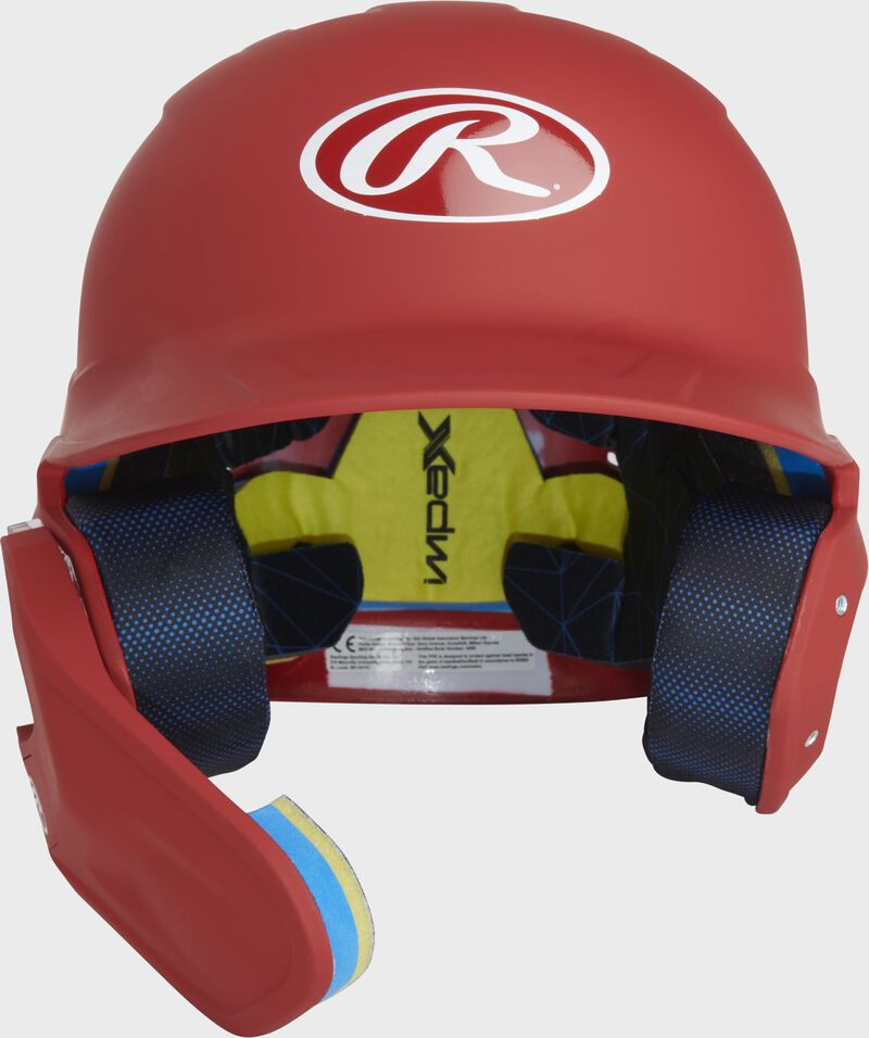 Front view of Rawlings Mach Carbon Batting Helmet - SKU: MAAL loading=
