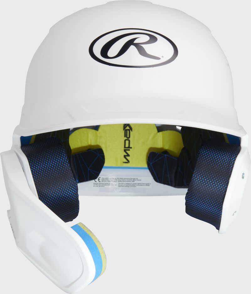 Front view of Rawlings Mach Carbon Batting Helmet - SKU: MAAL loading=