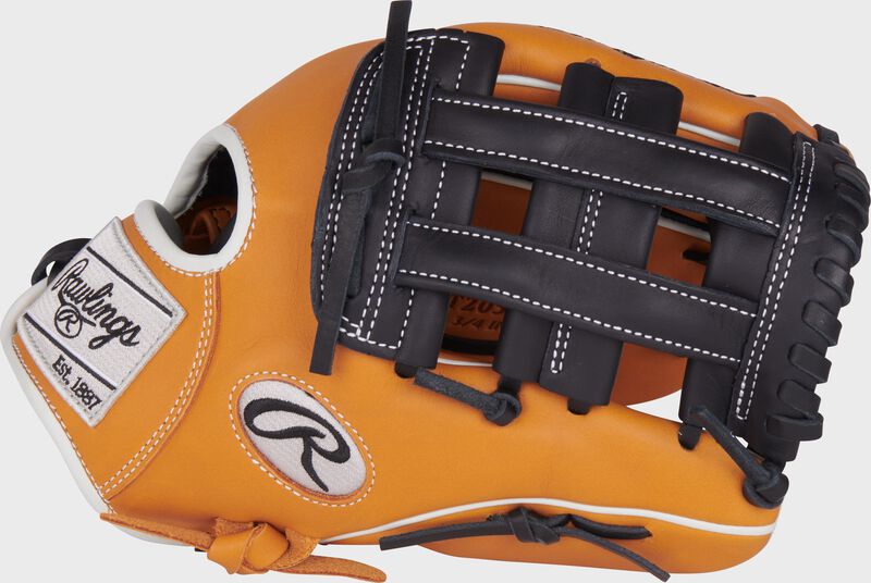 Thumb of a tan/black NXT Series 11.75" ContoUR fit infield glove with a black H-web loading=