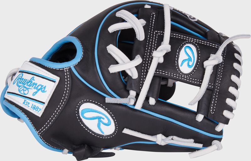 Thumb of a black NXT Series 11.5" ContoUR Fit infield glove with a black I-web loading=