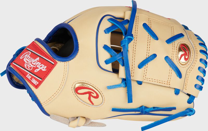 Thumb of a camel Gameday 57 Series Jeremy Peña Heart of the Hide glove with a 1-piece solid web - SKU: RSGPRO2174-8JP loading=