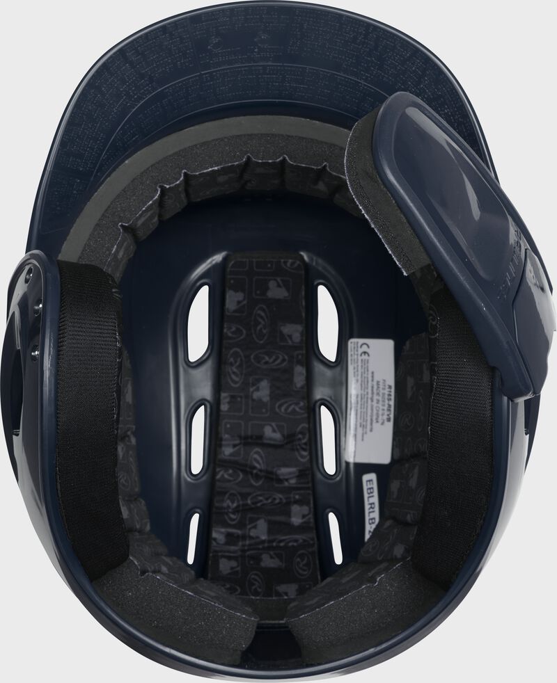 Inside view of R16 Reverse Clear Coat Batting Helmet | Junior & Senior - SKU: RSGR6R00 loading=