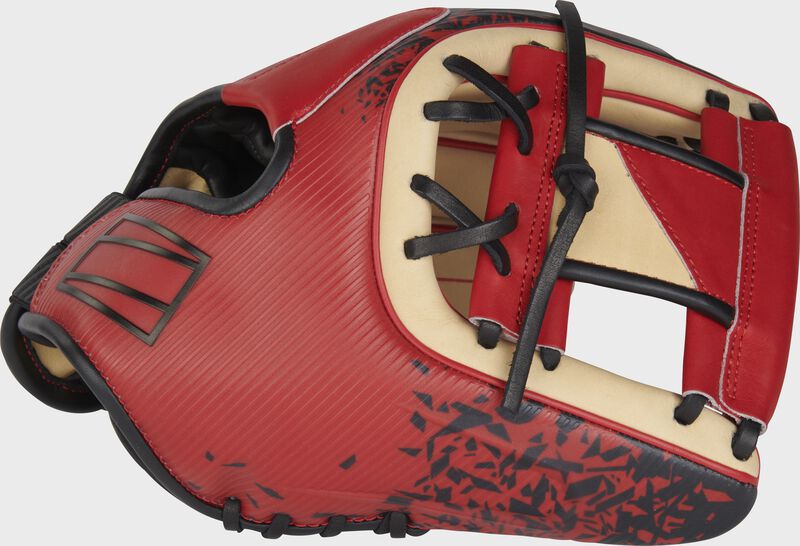 Thumb of a scarlet/camel REV1X 11.5" infield glove with a scarlet/camel I-web - SKU: REV204-2XCS loading=