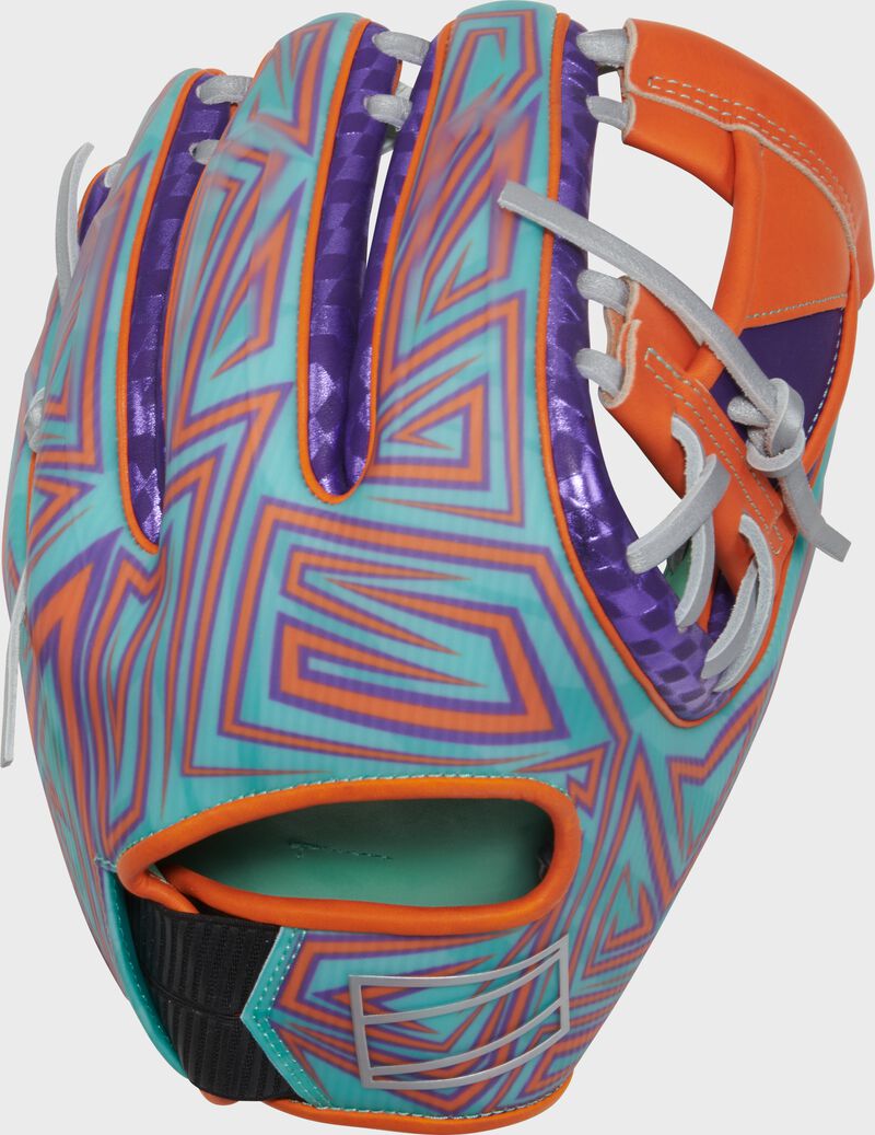 Back of a Rawlings REV1X exclusive infield glove loading=