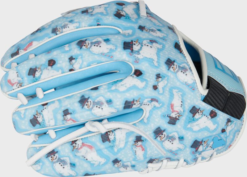 Snowman sublimated back design of a Rawlings REV1X snowman glove - SKU: REV205-32CBW loading=