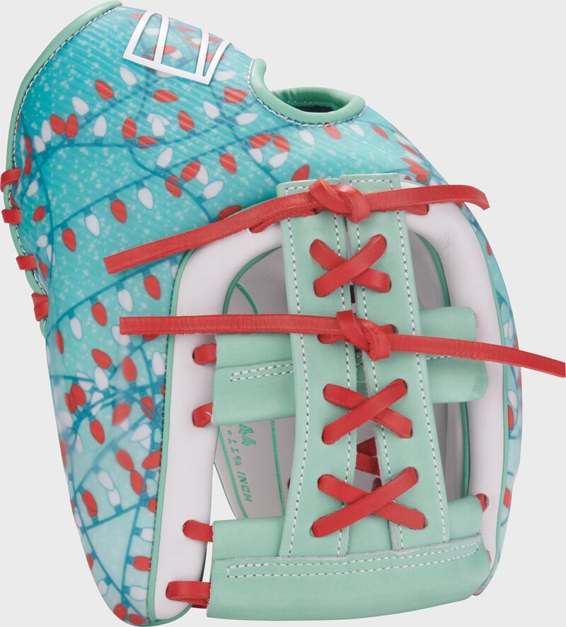 A Rawlings exclusive REV1X 11.75" Holiday Lights infield glove loading=