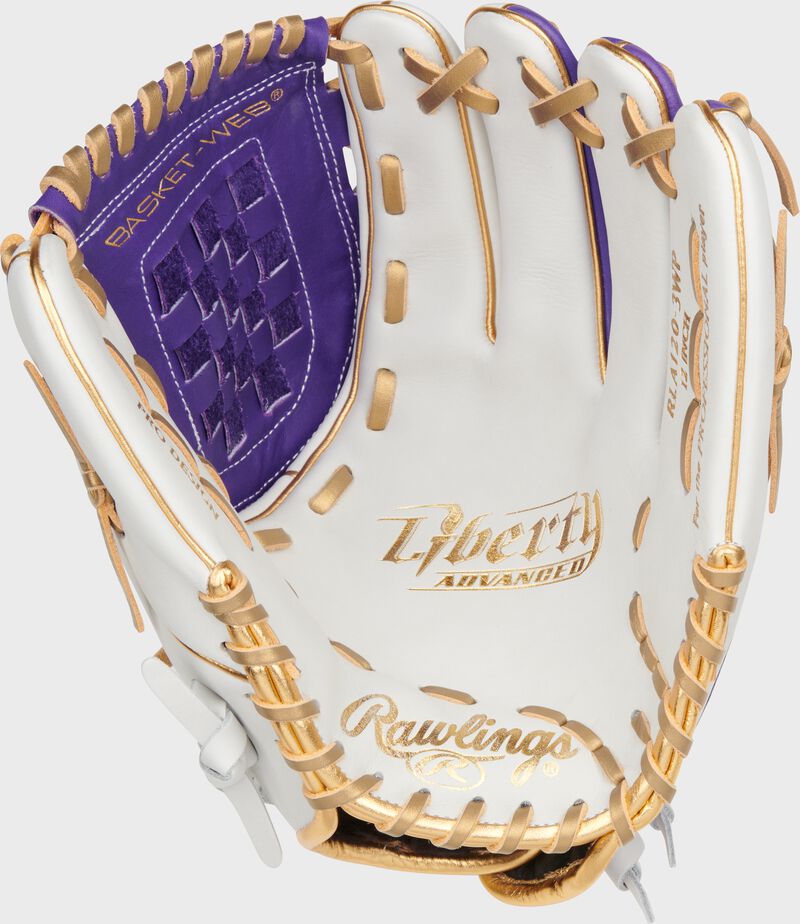 Liberty Advanced Color Series 12 in Fastpitch Glove, White/Purple, Right loading=