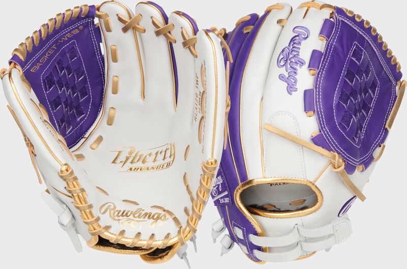 Liberty Advanced Color Series 12 in Fastpitch Glove, White/Purple, Right loading=