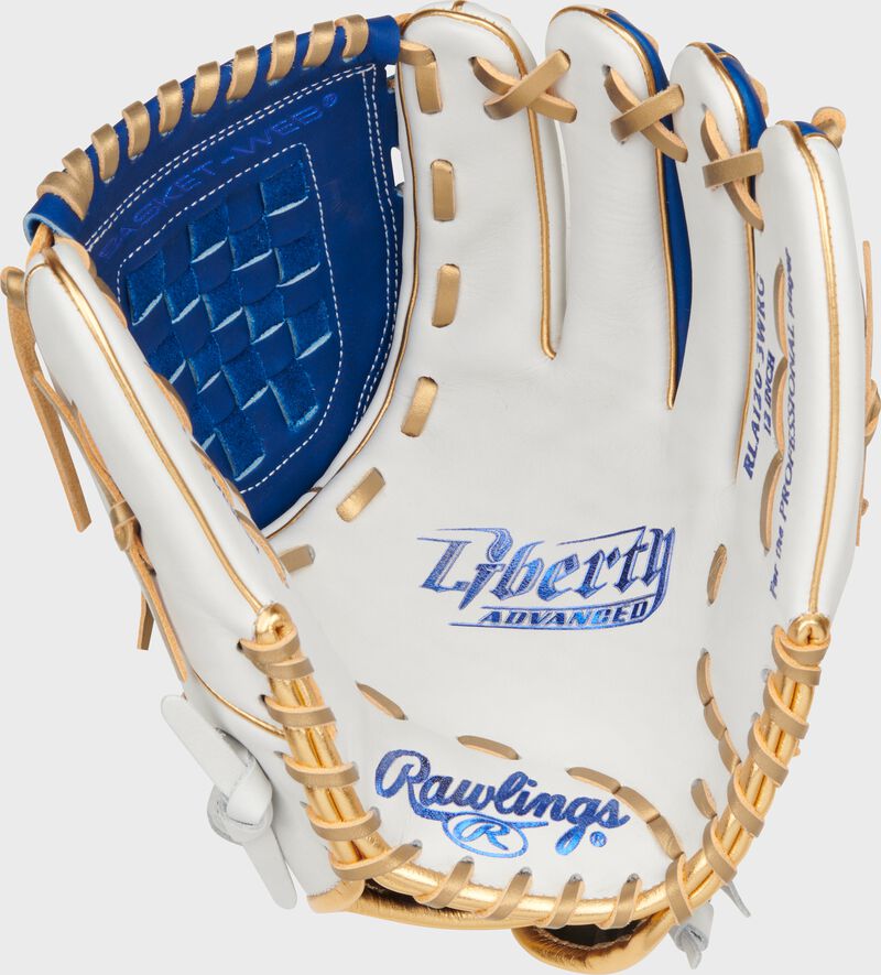 Liberty Advanced Color Series 12 in Fastpitch Glove, White/Royal, Right loading=