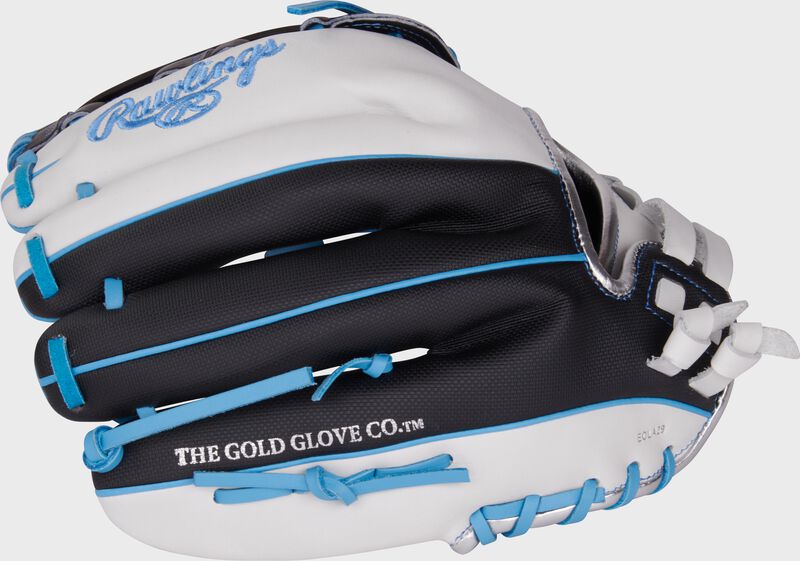 White and Black Speed Shell back of a Liberty Advanced 12.25" fastpitch glove loading=