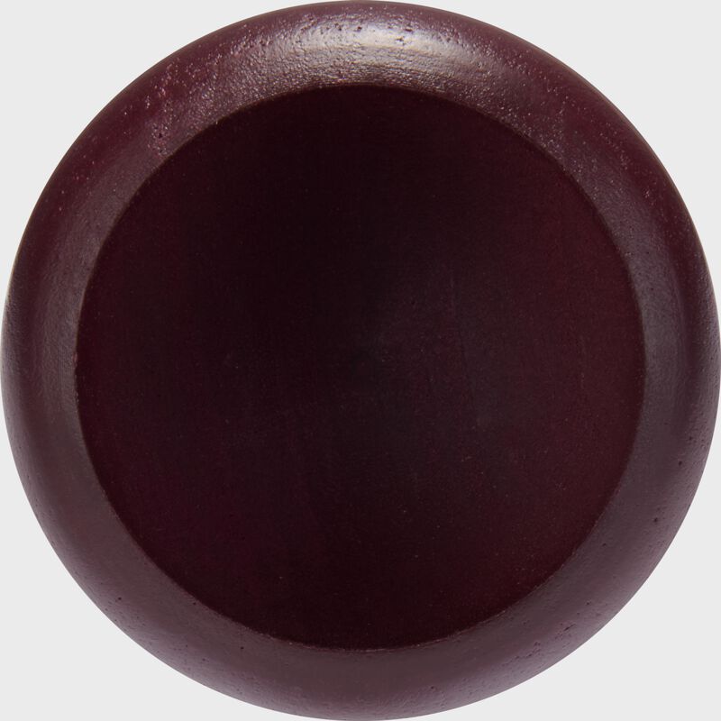 Cupped maroon end of a Pro Preferred JT39 torpedo barrel birch wood bat loading=