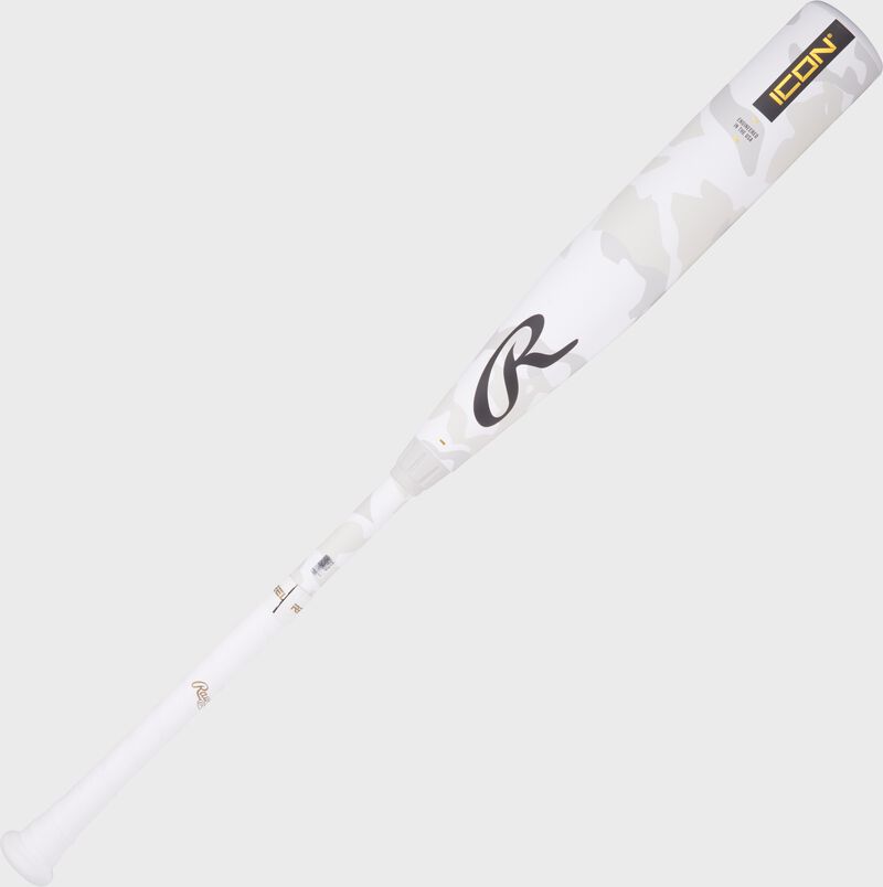 Secondary image of a white Rawlings Icon -5 USSSA bat loading=